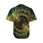 Steampunk Fractal Print Men's Baseball Jersey