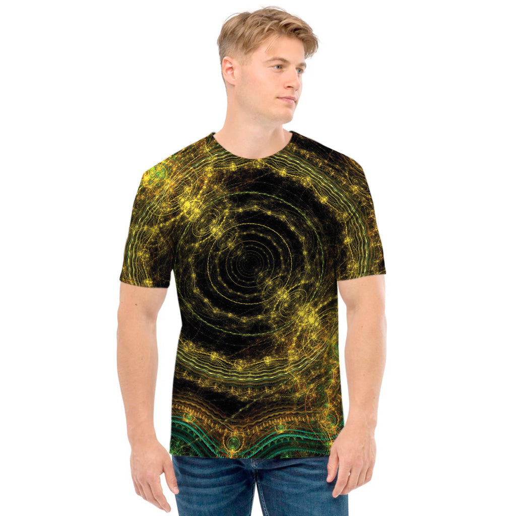 Steampunk Fractal Print Men's T-Shirt