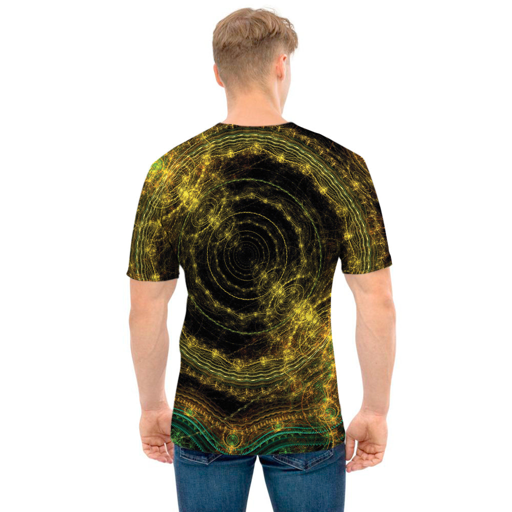 Steampunk Fractal Print Men's T-Shirt