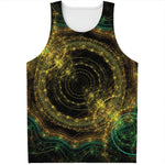Steampunk Fractal Print Men's Tank Top