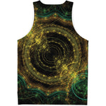 Steampunk Fractal Print Men's Tank Top