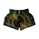 Steampunk Fractal Print Muay Thai Boxing Shorts