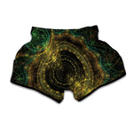 Steampunk Fractal Print Muay Thai Boxing Shorts