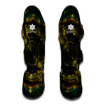 Steampunk Fractal Print Muay Thai Shin Guard