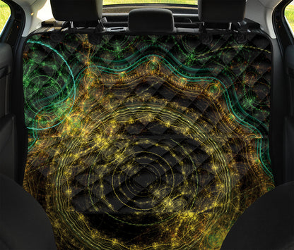Steampunk Fractal Print Pet Car Back Seat Cover