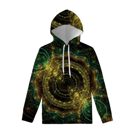 Steampunk Fractal Print Pullover Hoodie