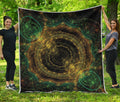 Steampunk Fractal Print Quilt
