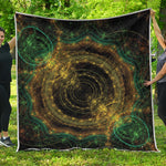 Steampunk Fractal Print Quilt