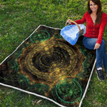 Steampunk Fractal Print Quilt