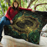 Steampunk Fractal Print Quilt