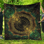 Steampunk Fractal Print Quilt