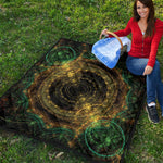 Steampunk Fractal Print Quilt