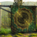 Steampunk Fractal Print Quilt