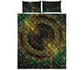 Steampunk Fractal Print Quilt Bed Set