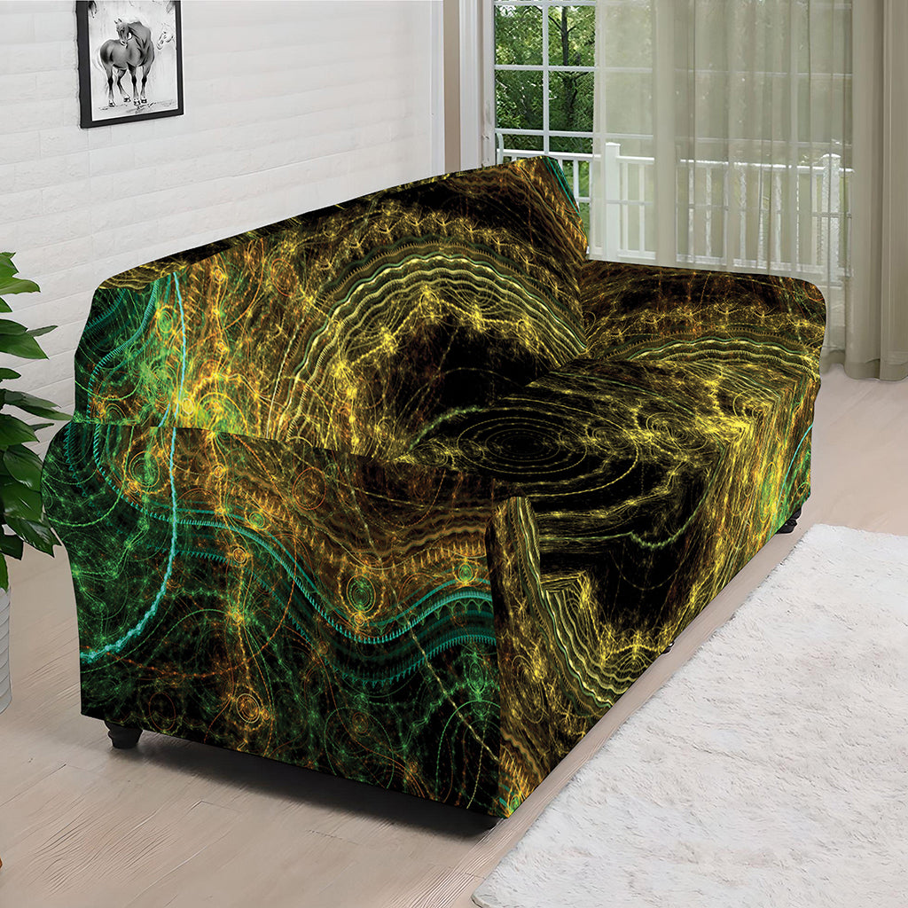 Steampunk Fractal Print Sofa Cover