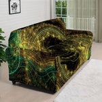Steampunk Fractal Print Sofa Cover