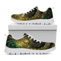 Steampunk Fractal Print White Running Shoes