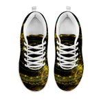 Steampunk Fractal Print White Sneakers