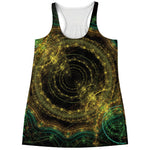 Steampunk Fractal Print Women's Racerback Tank Top