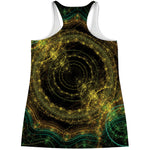 Steampunk Fractal Print Women's Racerback Tank Top