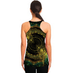 Steampunk Fractal Print Women's Racerback Tank Top