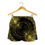 Steampunk Fractal Print Women's Shorts