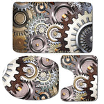 Steampunk Gears And Cogs Print 3 Piece Bath Mat Set