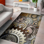 Steampunk Gears And Cogs Print Area Rug