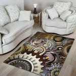 Steampunk Gears And Cogs Print Area Rug