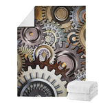 Steampunk Gears And Cogs Print Blanket