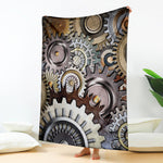 Steampunk Gears And Cogs Print Blanket
