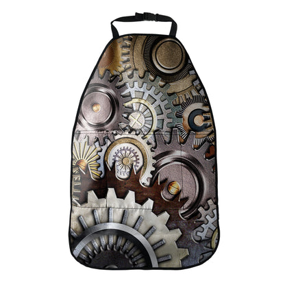 Steampunk Gears And Cogs Print Car Seat Organizers