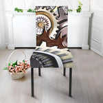 Steampunk Gears And Cogs Print Dining Chair Slipcover