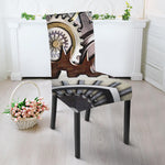 Steampunk Gears And Cogs Print Dining Chair Slipcover