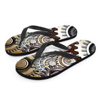 Steampunk Gears And Cogs Print Flip Flops