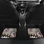 Steampunk Gears And Cogs Print Front and Back Car Floor Mats