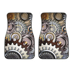 Steampunk Gears And Cogs Print Front Car Floor Mats