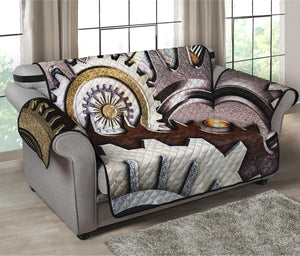 Steampunk Gears And Cogs Print Loveseat Protector