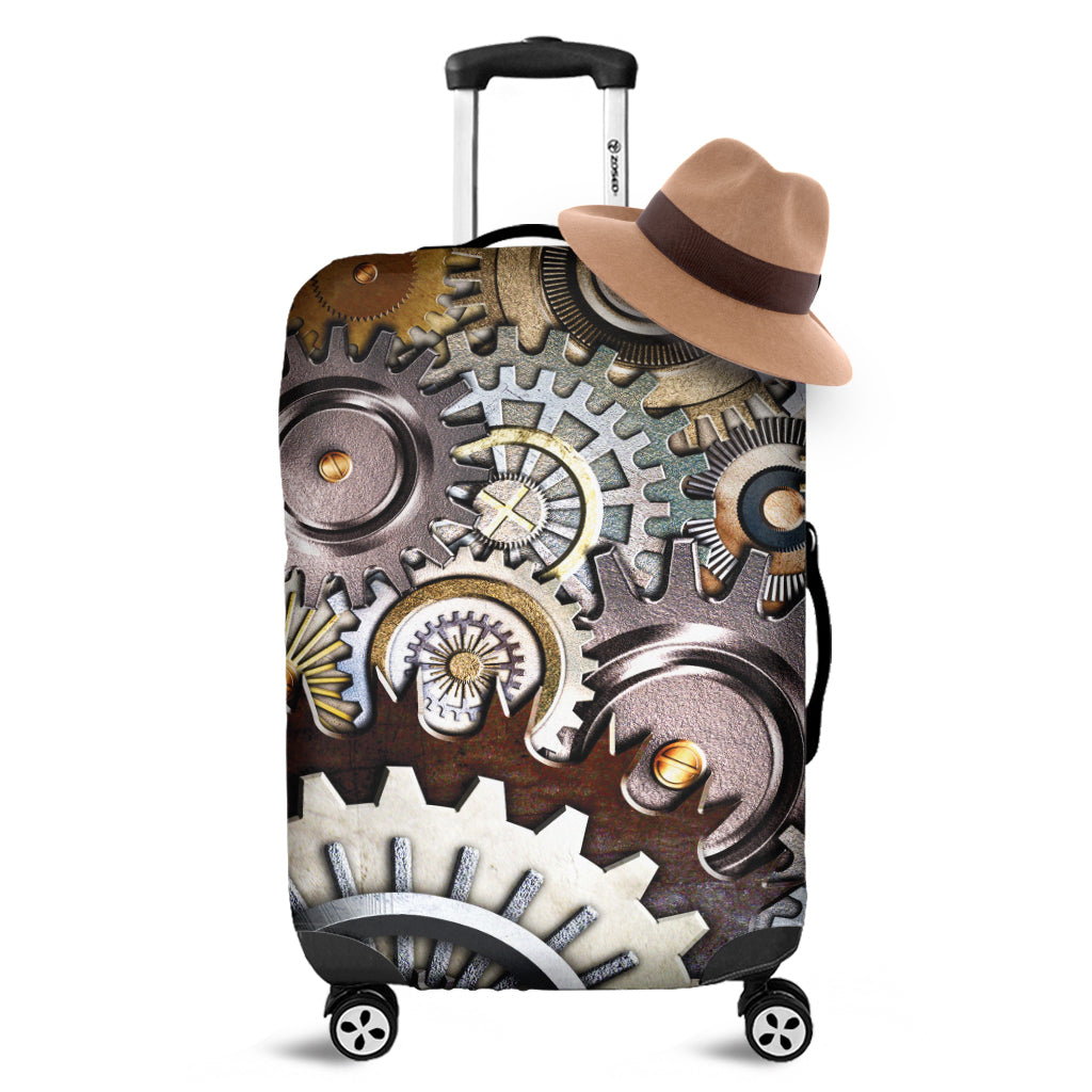 Steampunk Gears And Cogs Print Luggage Cover
