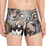 Steampunk Gears And Cogs Print Men's Boxer Briefs