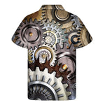 Steampunk Gears And Cogs Print Men's Short Sleeve Shirt