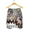 Steampunk Gears And Cogs Print Men's Shorts