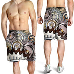 Steampunk Gears And Cogs Print Men's Shorts