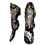 Steampunk Gears And Cogs Print Muay Thai Shin Guard