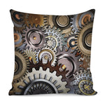 Steampunk Gears And Cogs Print Pillow Cover