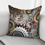 Steampunk Gears And Cogs Print Pillow Cover