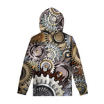 Steampunk Gears And Cogs Print Pullover Hoodie