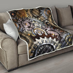 Steampunk Gears And Cogs Print Quilt