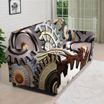 Steampunk Gears And Cogs Print Sofa Cover