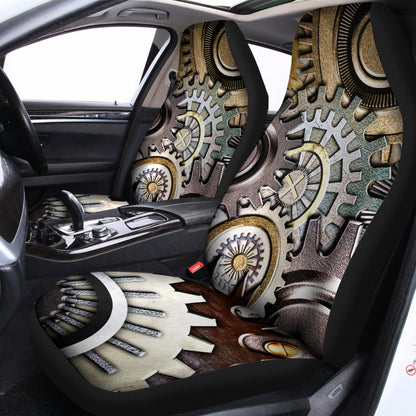Steampunk Gears And Cogs Print Universal Fit Car Seat Covers